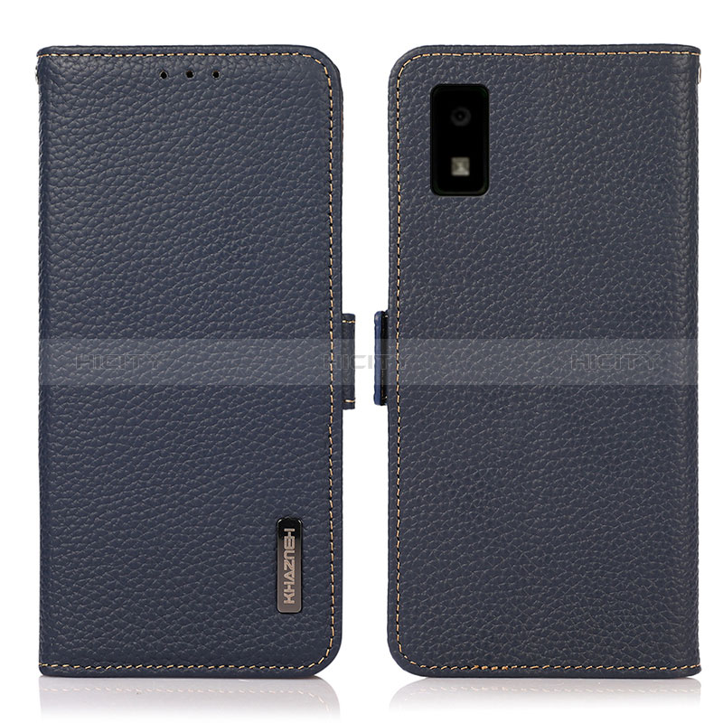 Coque Portefeuille Livre Cuir Etui Clapet B03H pour Sharp Aquos wish Bleu Plus