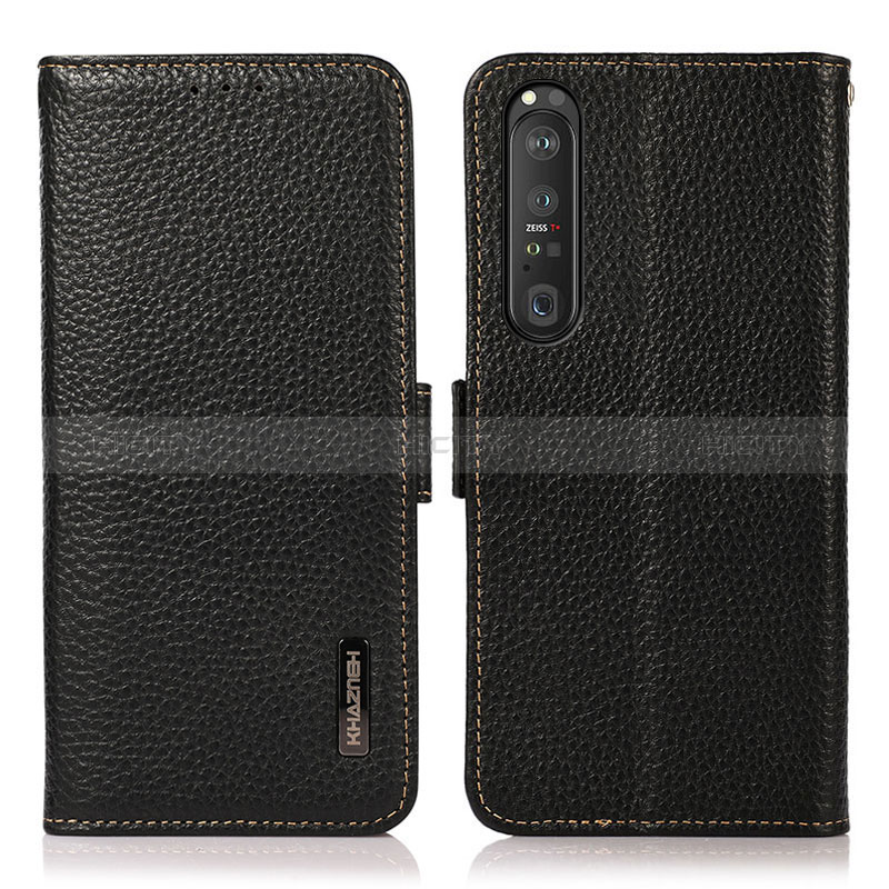 Coque Portefeuille Livre Cuir Etui Clapet B03H pour Sony Xperia 1 III Noir Plus