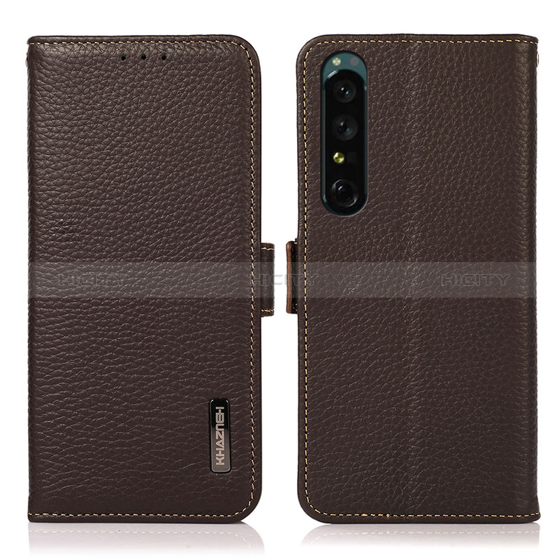 Coque Portefeuille Livre Cuir Etui Clapet B03H pour Sony Xperia 1 IV Marron Plus