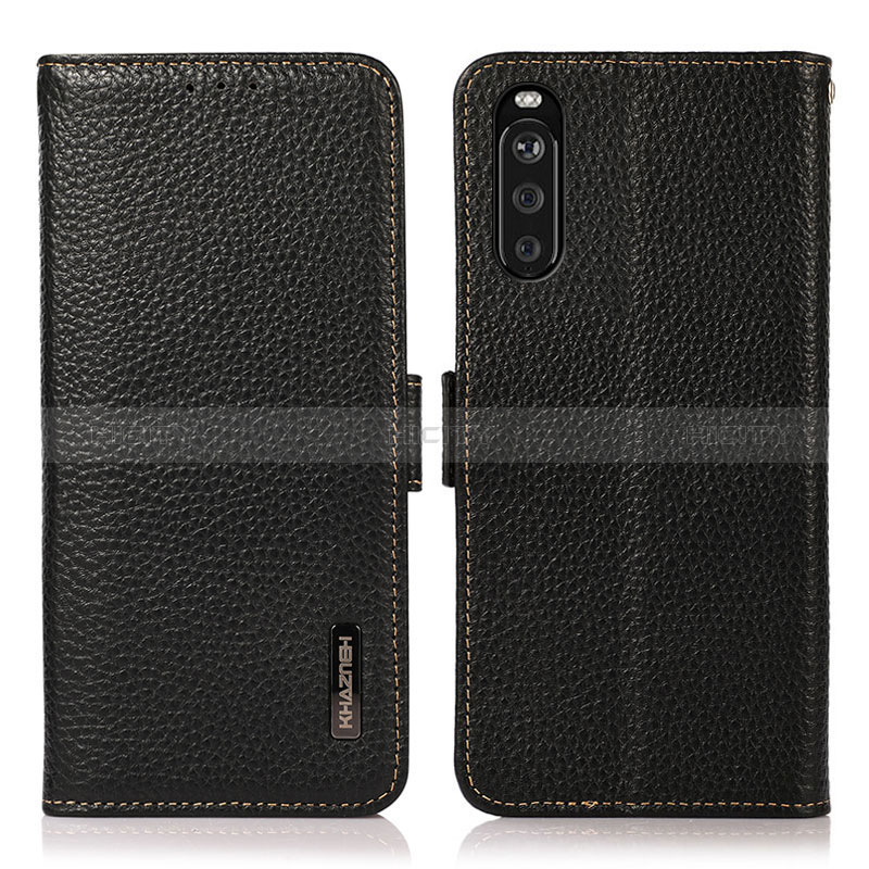 Coque Portefeuille Livre Cuir Etui Clapet B03H pour Sony Xperia 10 III Lite Noir Plus