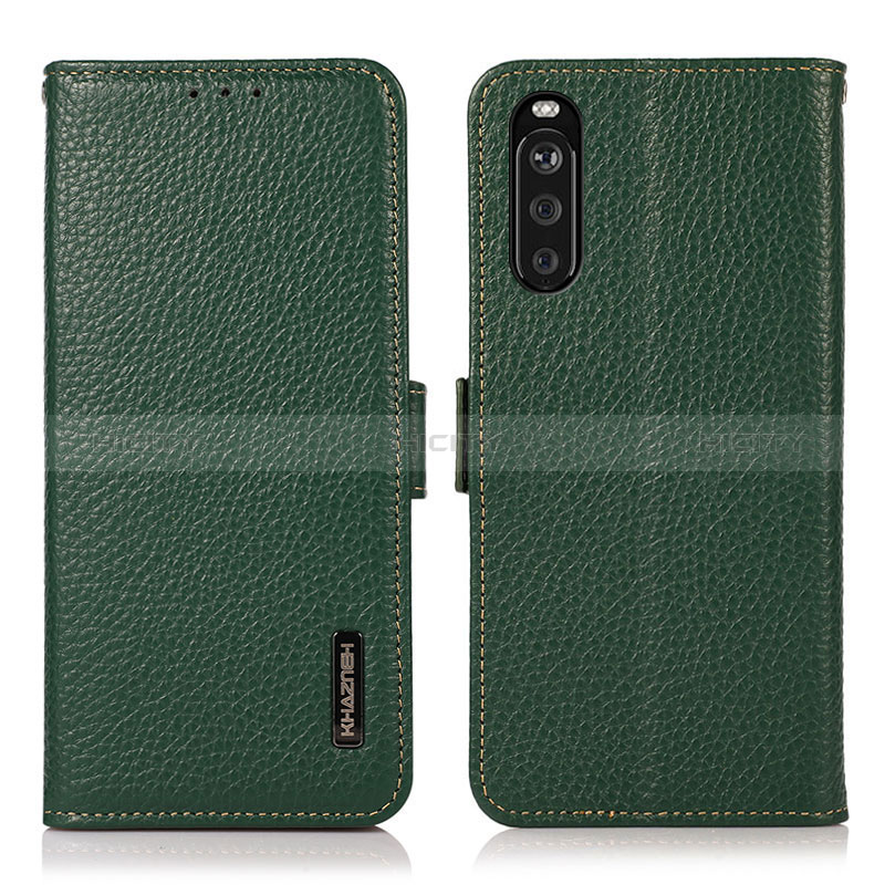 Coque Portefeuille Livre Cuir Etui Clapet B03H pour Sony Xperia 10 III Lite Vert Plus