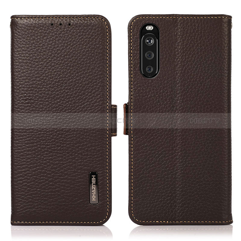 Coque Portefeuille Livre Cuir Etui Clapet B03H pour Sony Xperia 10 III Marron Plus