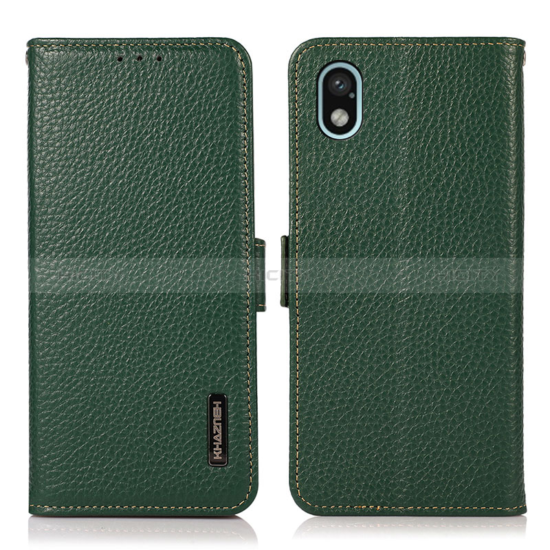 Coque Portefeuille Livre Cuir Etui Clapet B03H pour Sony Xperia Ace III SO-53C Vert Plus