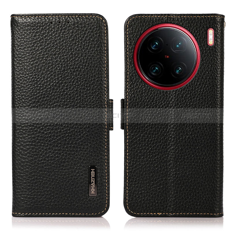 Coque Portefeuille Livre Cuir Etui Clapet B03H pour Vivo X90 Pro 5G Noir Plus