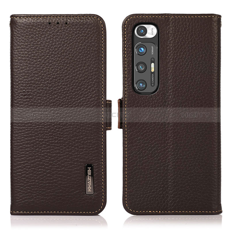 Coque Portefeuille Livre Cuir Etui Clapet B03H pour Xiaomi Mi 10S 5G Marron Plus