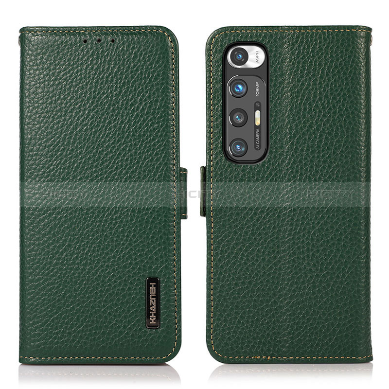 Coque Portefeuille Livre Cuir Etui Clapet B03H pour Xiaomi Mi 10S 5G Vert Plus