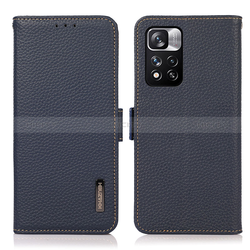 Coque Portefeuille Livre Cuir Etui Clapet B03H pour Xiaomi Mi 11i 5G (2022) Bleu Plus