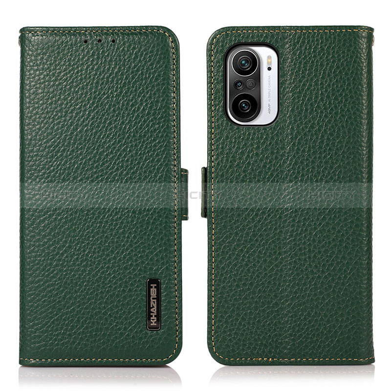 Coque Portefeuille Livre Cuir Etui Clapet B03H pour Xiaomi Mi 11i 5G Vert Plus