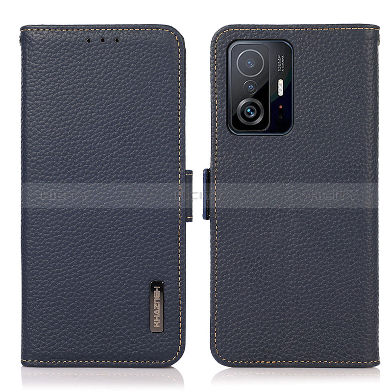 Coque Portefeuille Livre Cuir Etui Clapet B03H pour Xiaomi Mi 11T Pro 5G Bleu Plus