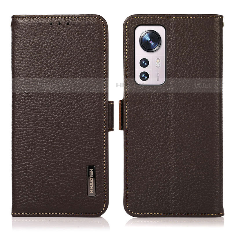 Coque Portefeuille Livre Cuir Etui Clapet B03H pour Xiaomi Mi 12S 5G Marron Plus