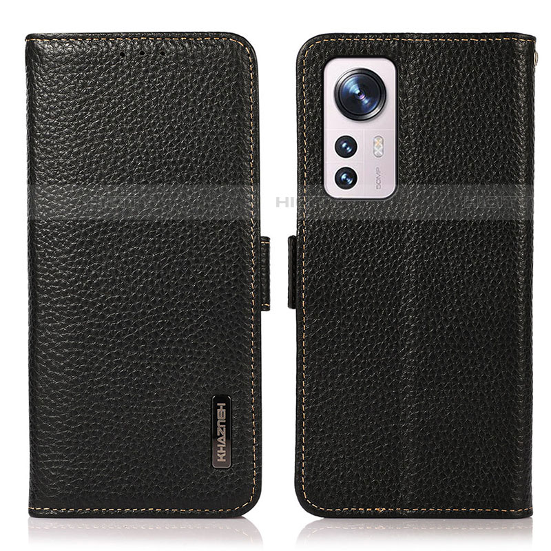 Coque Portefeuille Livre Cuir Etui Clapet B03H pour Xiaomi Mi 12S 5G Noir Plus