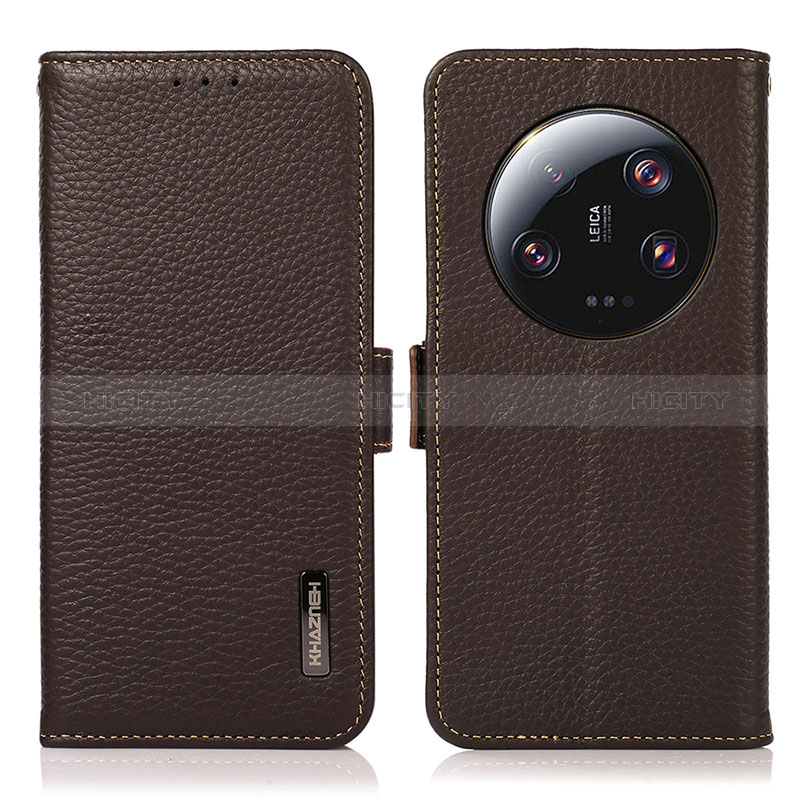 Coque Portefeuille Livre Cuir Etui Clapet B03H pour Xiaomi Mi 13 Ultra 5G Marron Plus