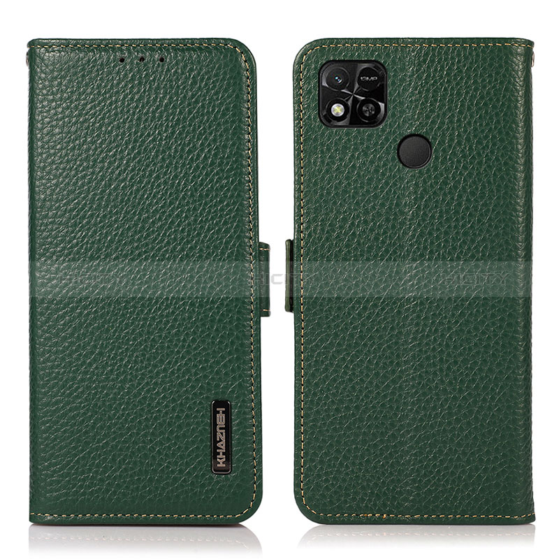 Coque Portefeuille Livre Cuir Etui Clapet B03H pour Xiaomi POCO C3 Vert Plus