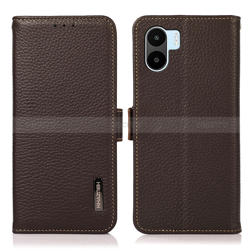 Coque Portefeuille Livre Cuir Etui Clapet B03H pour Xiaomi Poco C50 Marron Plus