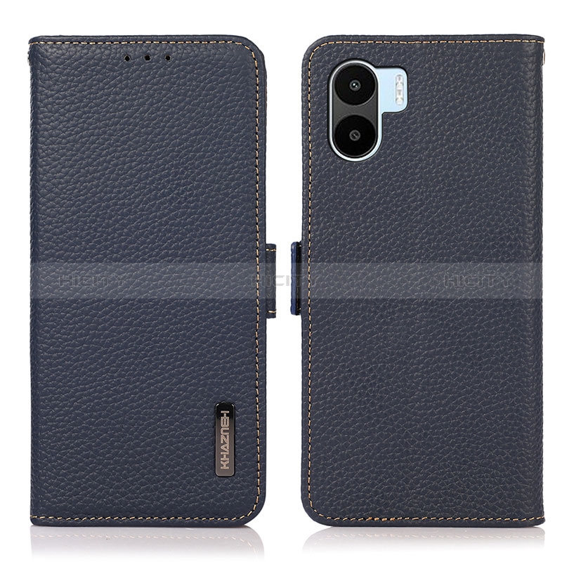 Coque Portefeuille Livre Cuir Etui Clapet B03H pour Xiaomi Poco C51 Bleu Plus