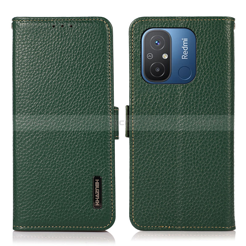 Coque Portefeuille Livre Cuir Etui Clapet B03H pour Xiaomi Poco C55 Vert Plus