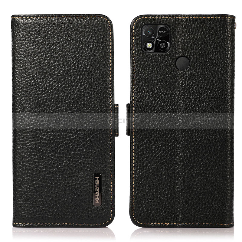 Coque Portefeuille Livre Cuir Etui Clapet B03H pour Xiaomi Redmi 10A 4G Noir Plus