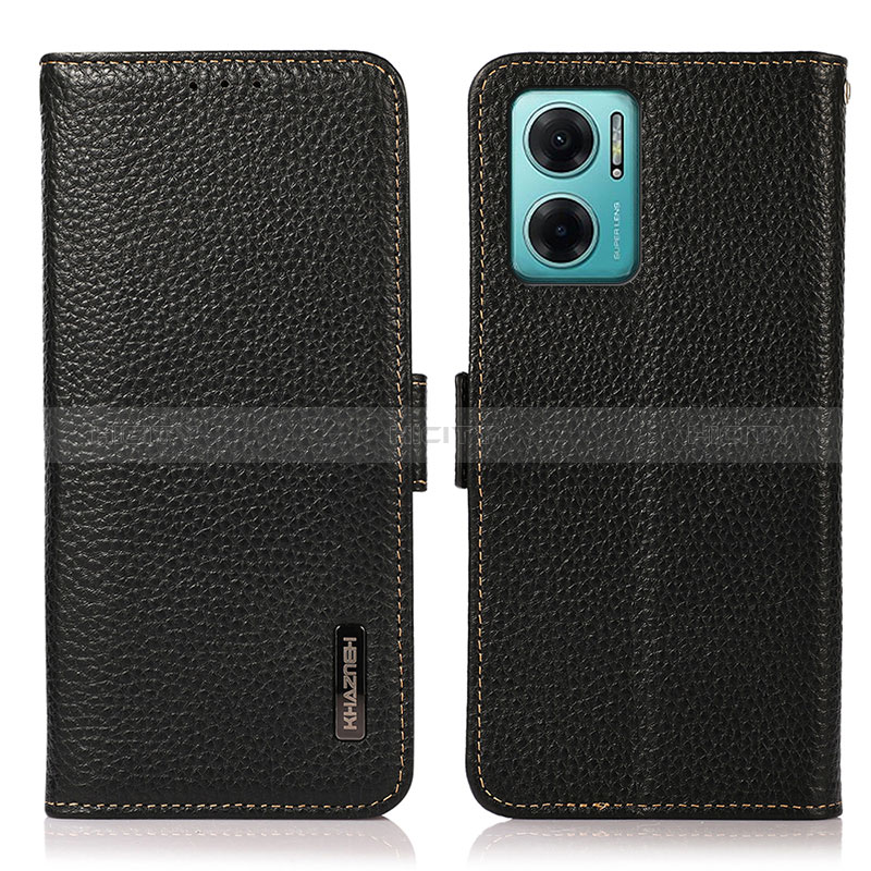 Coque Portefeuille Livre Cuir Etui Clapet B03H pour Xiaomi Redmi 11 Prime 5G Noir Plus