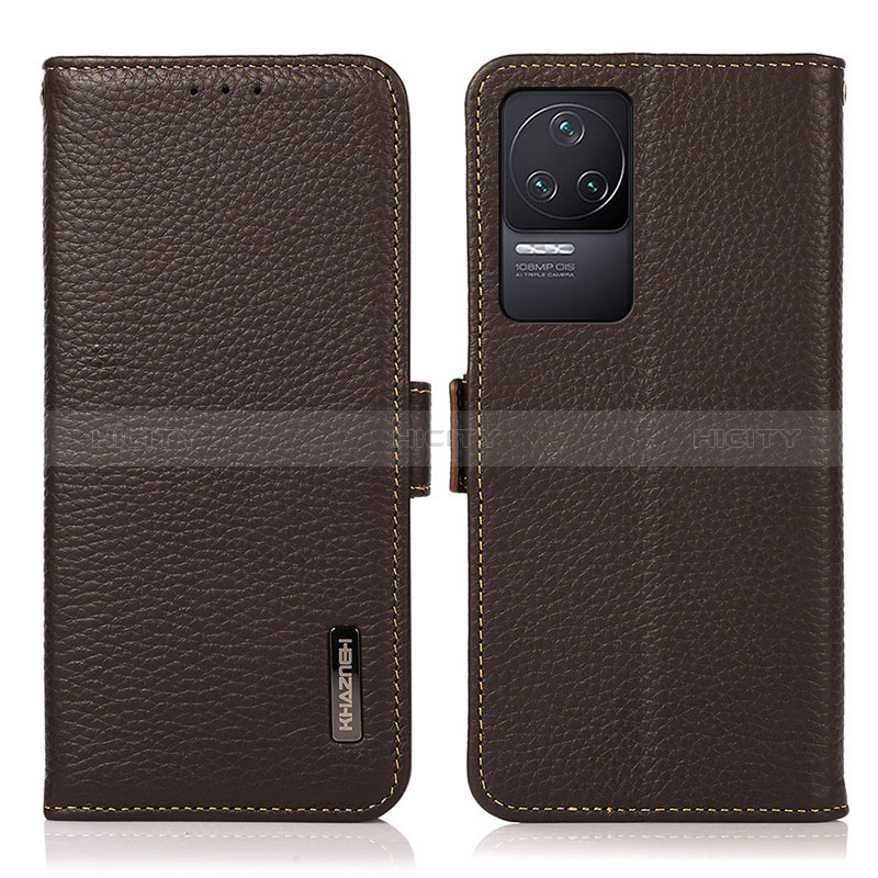 Coque Portefeuille Livre Cuir Etui Clapet B03H pour Xiaomi Redmi K50 Pro 5G Marron Plus