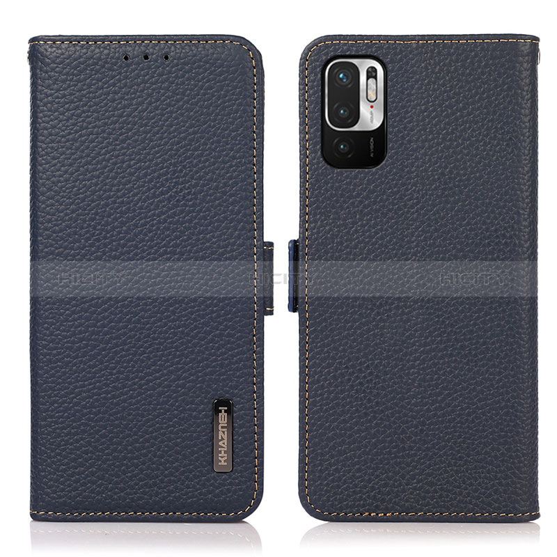 Coque Portefeuille Livre Cuir Etui Clapet B03H pour Xiaomi Redmi Note 10 JE 5G Bleu Plus