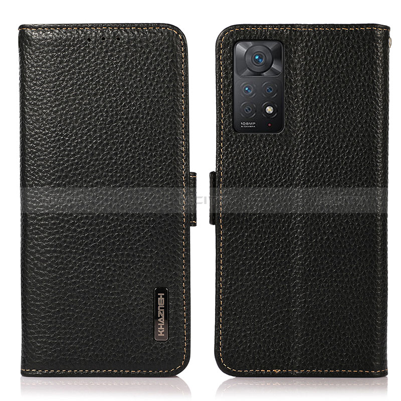 Coque Portefeuille Livre Cuir Etui Clapet B03H pour Xiaomi Redmi Note 11 Pro 4G Noir Plus