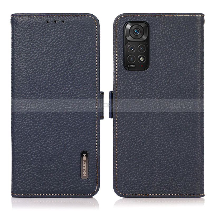 Coque Portefeuille Livre Cuir Etui Clapet B03H pour Xiaomi Redmi Note 11S 4G Bleu Plus