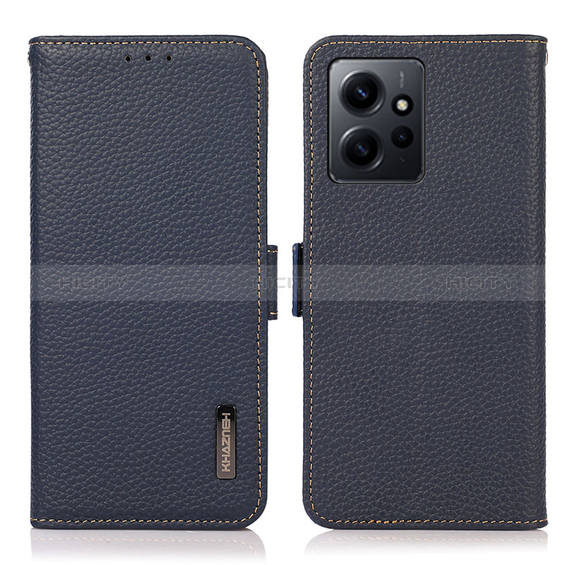 Coque Portefeuille Livre Cuir Etui Clapet B03H pour Xiaomi Redmi Note 12 4G Bleu Plus