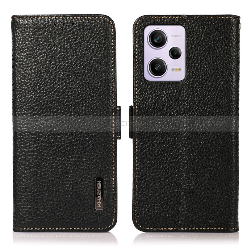 Coque Portefeuille Livre Cuir Etui Clapet B03H pour Xiaomi Redmi Note 12 Pro 5G Noir Plus