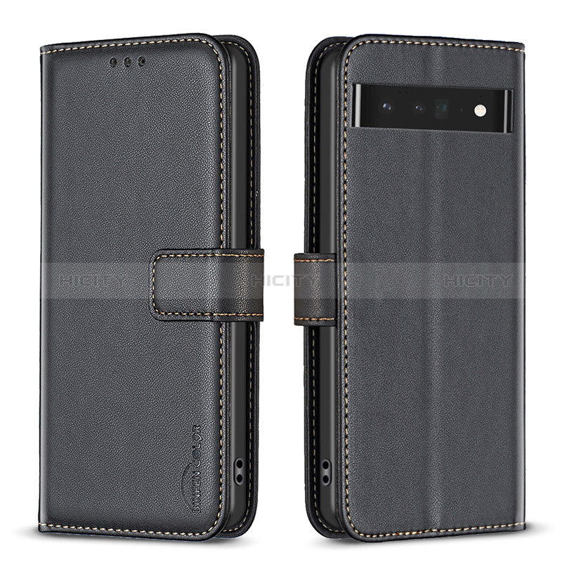 Coque Portefeuille Livre Cuir Etui Clapet B04F pour Google Pixel 7 Pro 5G Noir Plus