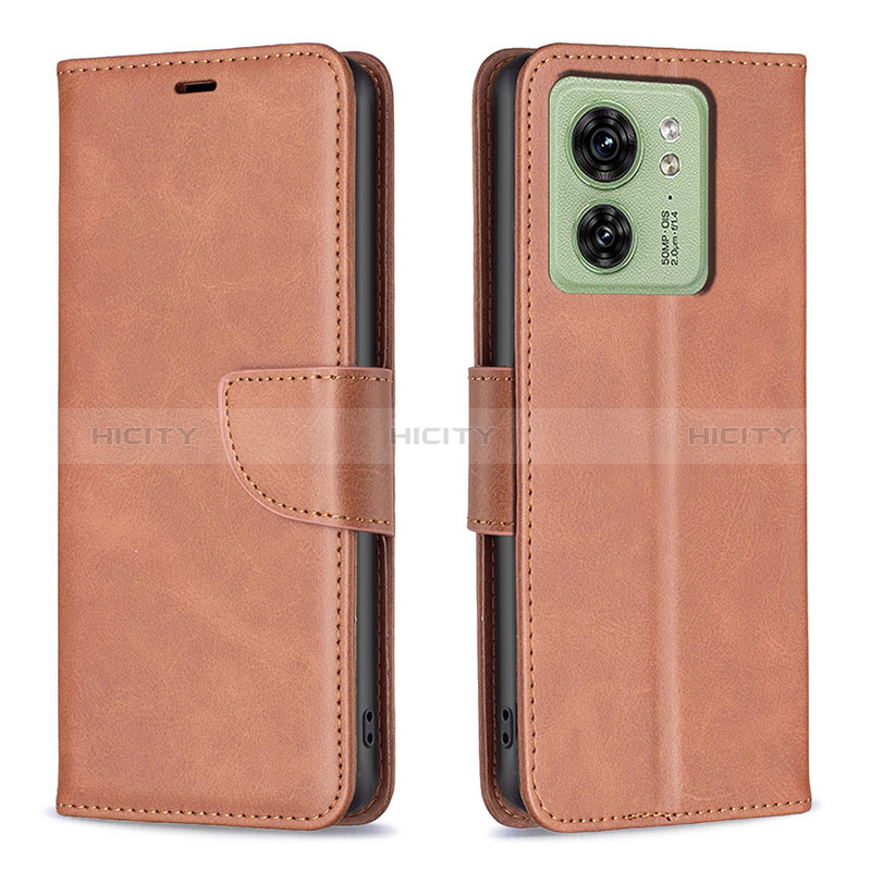 Coque Portefeuille Livre Cuir Etui Clapet B04F pour Motorola Moto Edge (2023) 5G Marron Plus