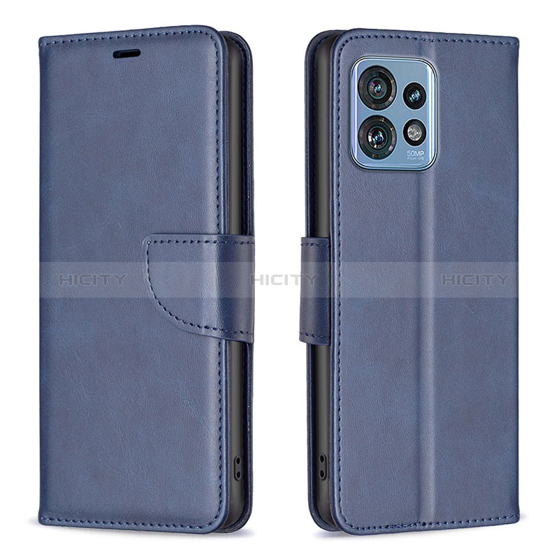 Coque Portefeuille Livre Cuir Etui Clapet B04F pour Motorola Moto Edge 40 Pro 5G Bleu Plus