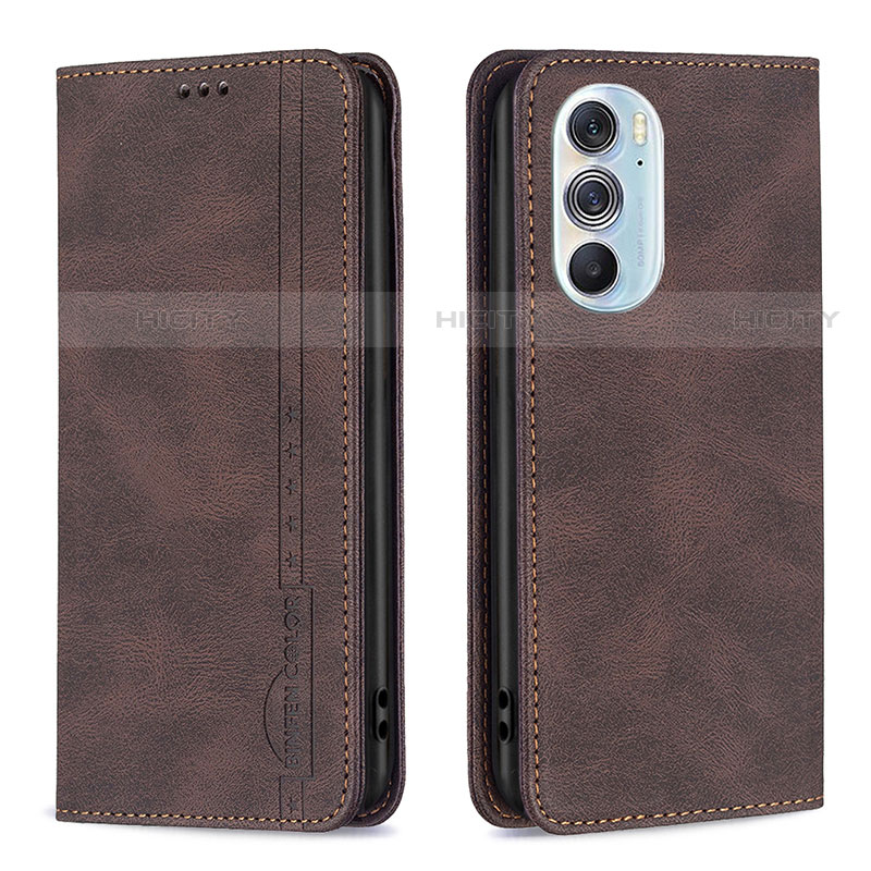 Coque Portefeuille Livre Cuir Etui Clapet B04F pour Motorola Moto Edge Plus (2022) 5G Marron Plus