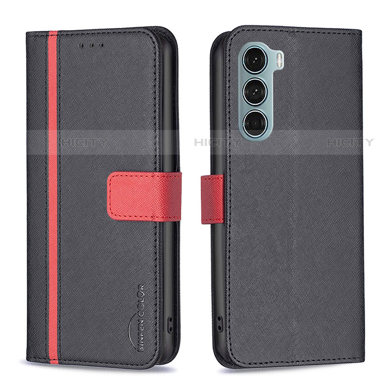 Coque Portefeuille Livre Cuir Etui Clapet B04F pour Motorola Moto Edge S30 5G Noir Plus