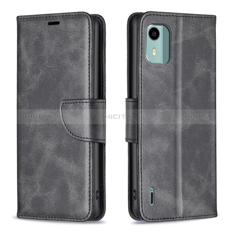 Coque Portefeuille Livre Cuir Etui Clapet B04F pour Nokia C12 Noir Plus