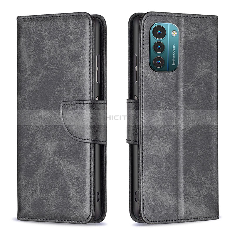 Coque Portefeuille Livre Cuir Etui Clapet B04F pour Nokia G21 Noir Plus