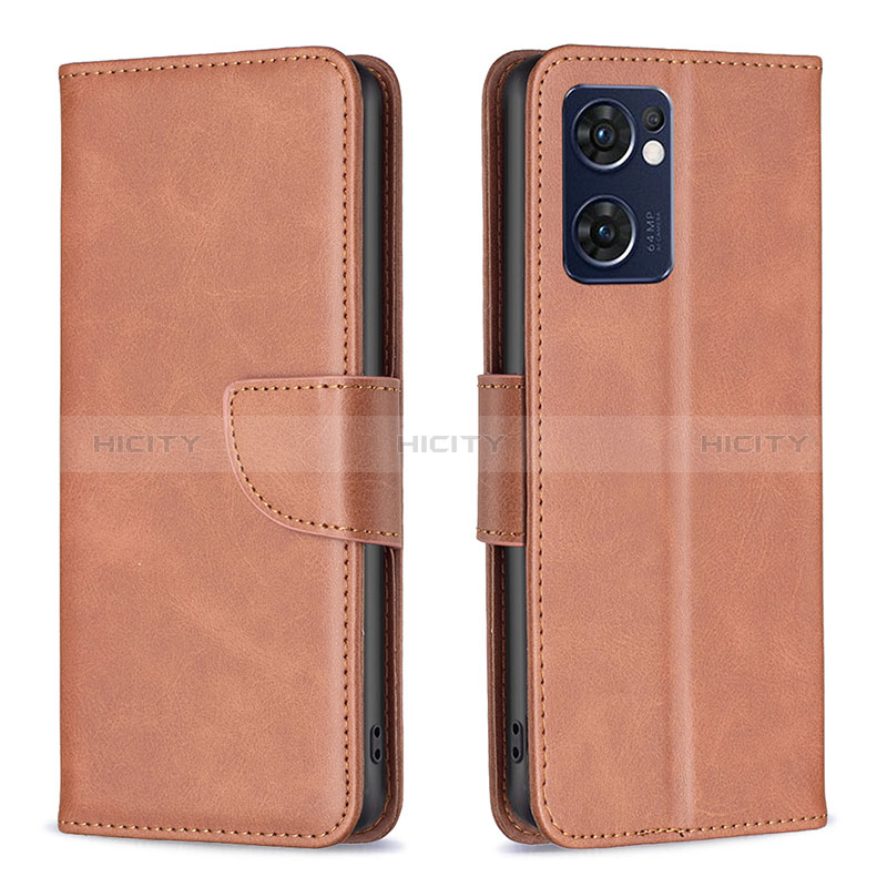 Coque Portefeuille Livre Cuir Etui Clapet B04F pour OnePlus Nord CE 2 5G Marron Plus