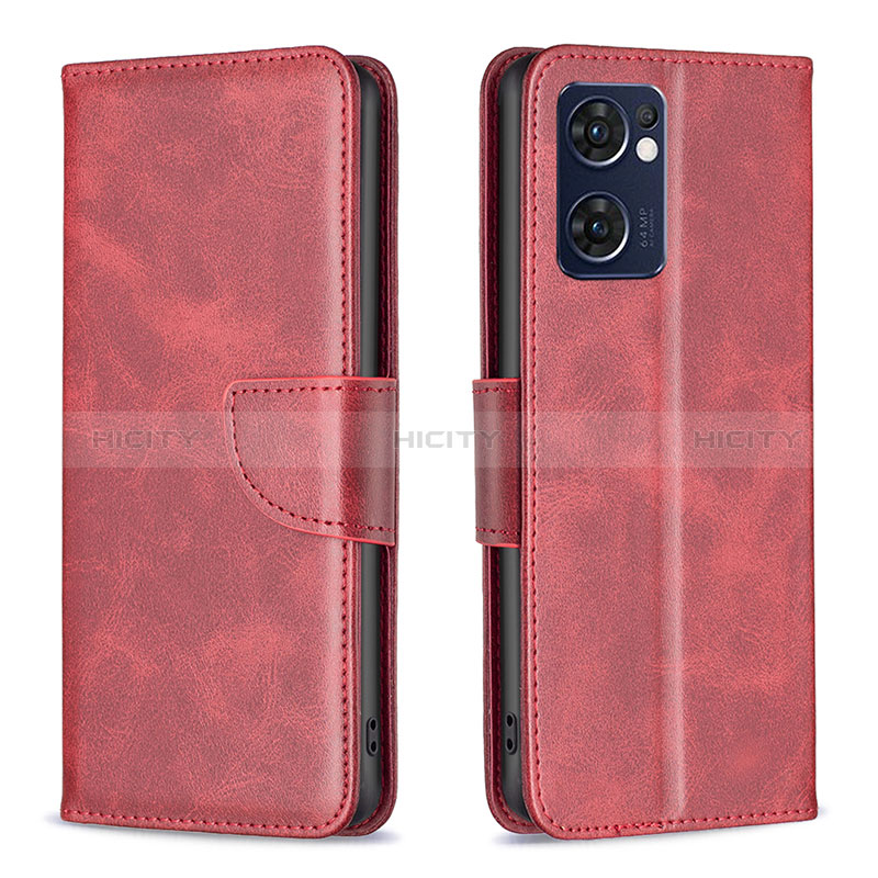 Coque Portefeuille Livre Cuir Etui Clapet B04F pour OnePlus Nord CE 2 5G Rouge Plus