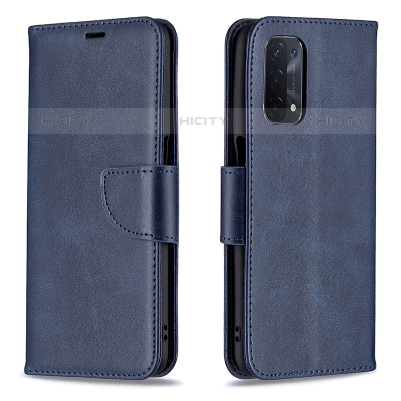 Coque Portefeuille Livre Cuir Etui Clapet B04F pour OnePlus Nord N200 5G Bleu Plus