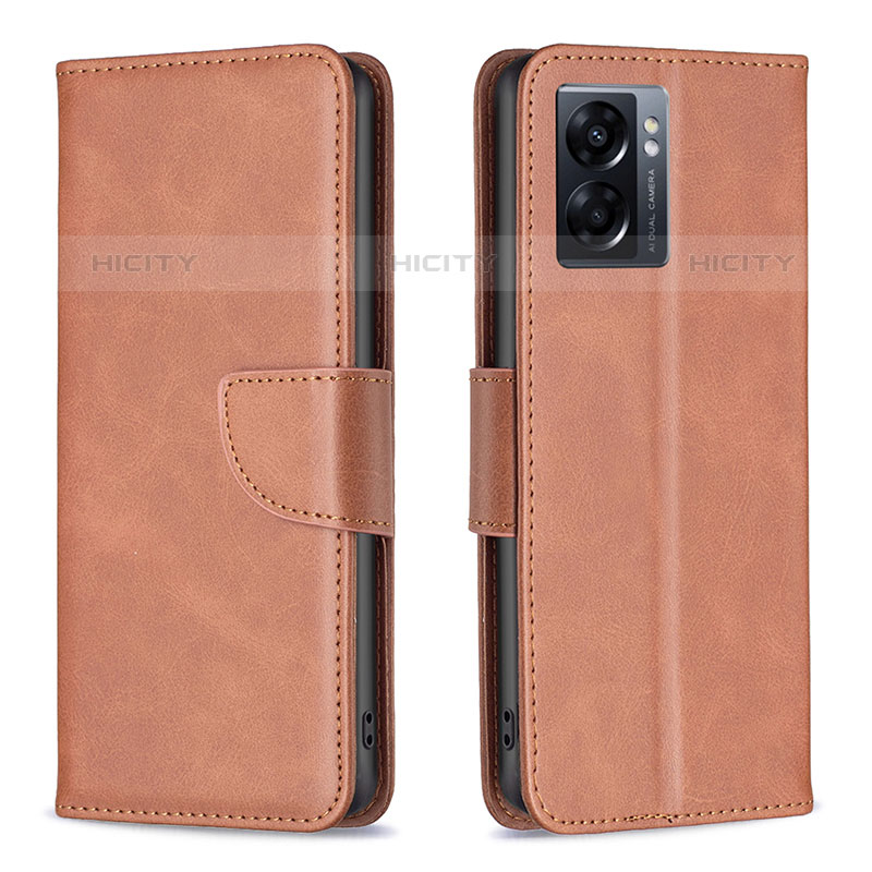 Coque Portefeuille Livre Cuir Etui Clapet B04F pour OnePlus Nord N300 5G Marron Plus