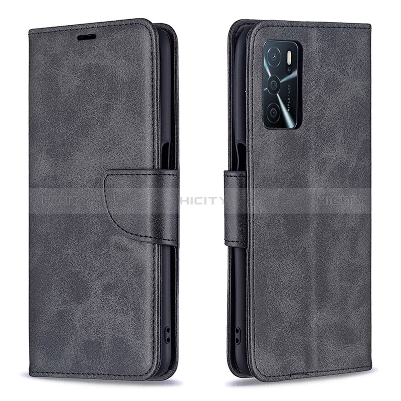 Coque Portefeuille Livre Cuir Etui Clapet B04F pour Oppo A16 Noir Plus