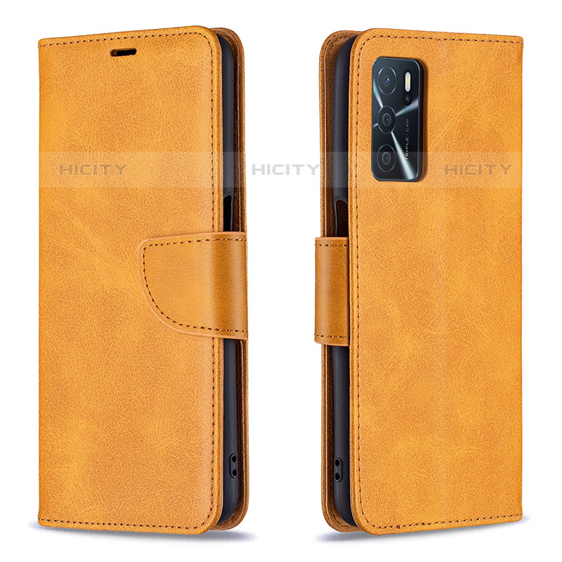 Coque Portefeuille Livre Cuir Etui Clapet B04F pour Oppo A54s Brun Clair Plus