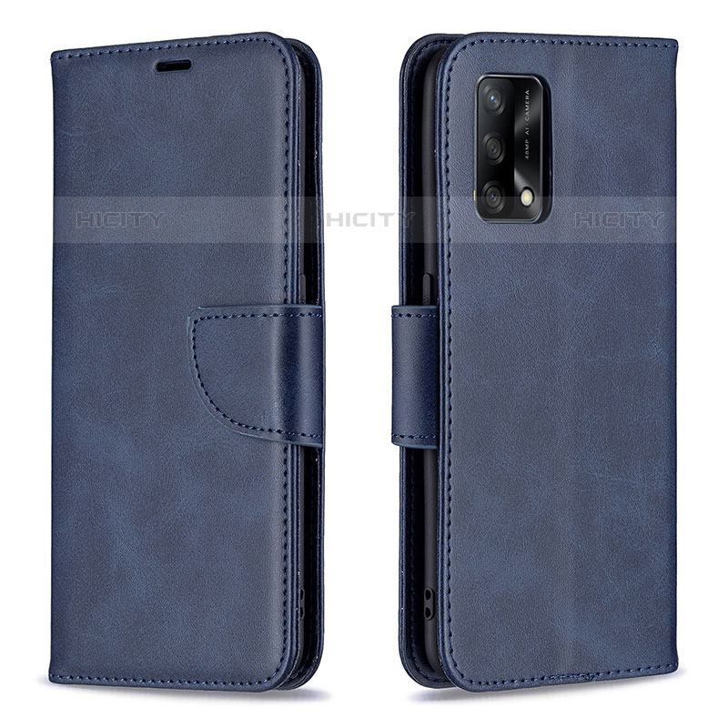 Coque Portefeuille Livre Cuir Etui Clapet B04F pour Oppo A74 4G Bleu Plus