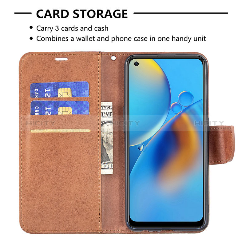 Coque Portefeuille Livre Cuir Etui Clapet B04F pour Oppo A95 4G Plus