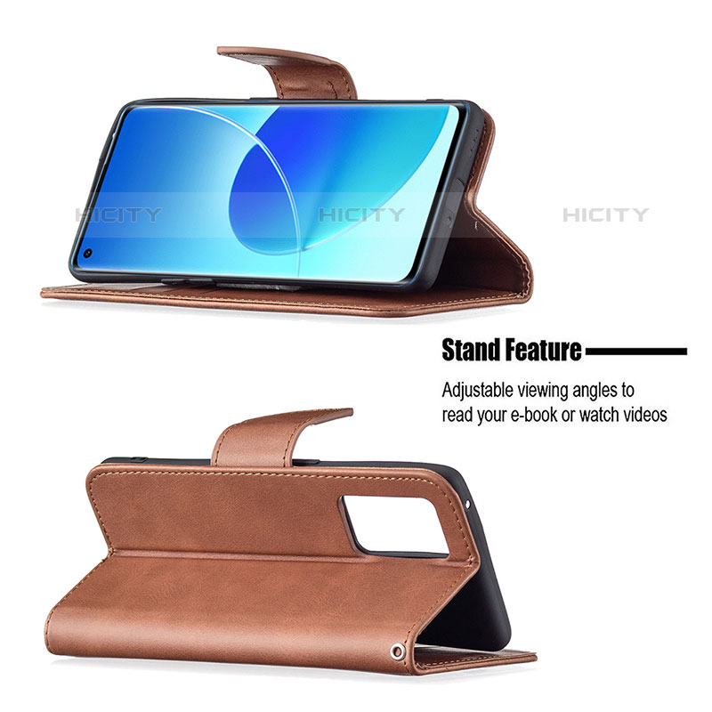 Coque Portefeuille Livre Cuir Etui Clapet B04F pour Oppo Reno6 Pro 5G India Plus