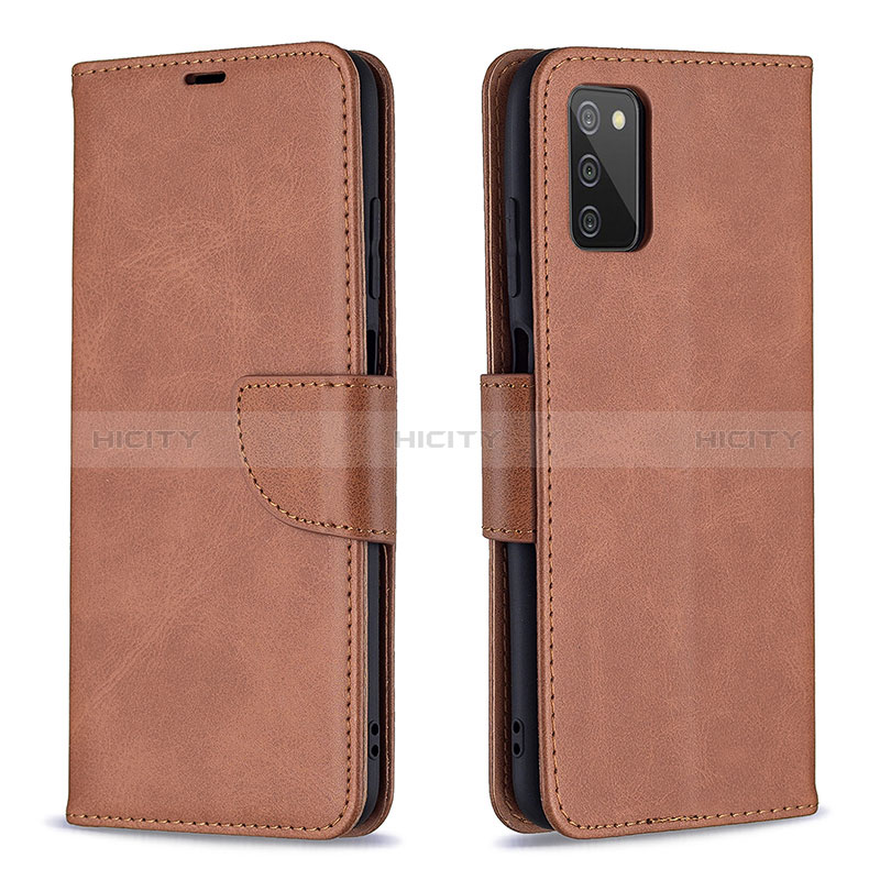 Coque Portefeuille Livre Cuir Etui Clapet B04F pour Samsung Galaxy A02s Marron Plus