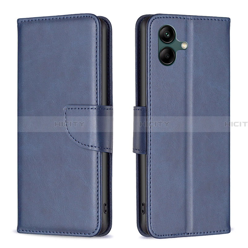 Coque Portefeuille Livre Cuir Etui Clapet B04F pour Samsung Galaxy A04 4G Bleu Plus