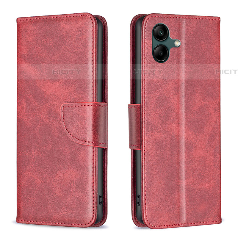 Coque Portefeuille Livre Cuir Etui Clapet B04F pour Samsung Galaxy A04E Rouge Plus