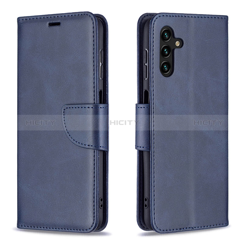 Coque Portefeuille Livre Cuir Etui Clapet B04F pour Samsung Galaxy A04s Bleu Plus