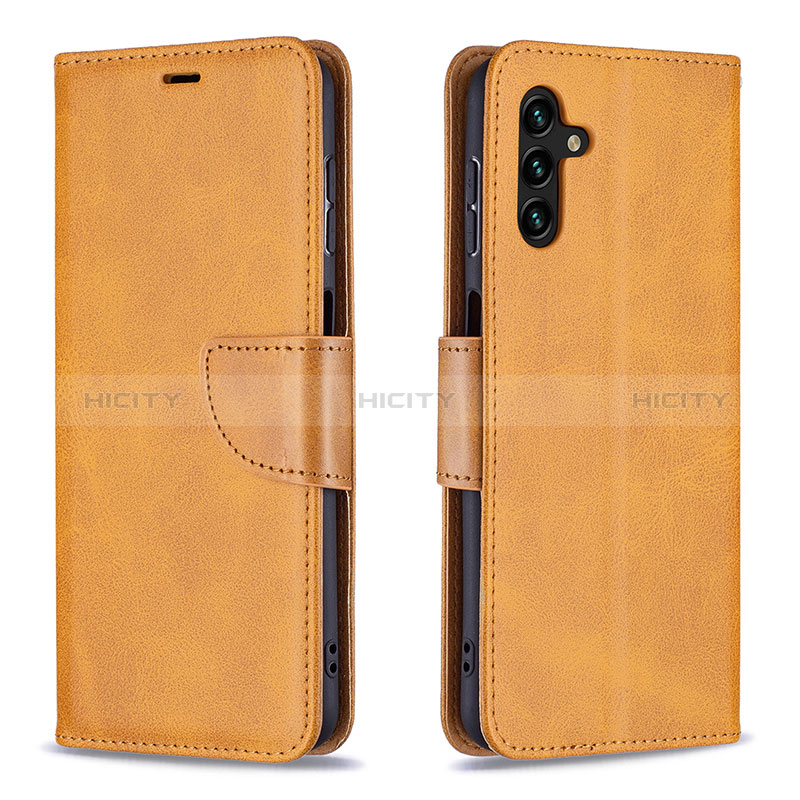 Coque Portefeuille Livre Cuir Etui Clapet B04F pour Samsung Galaxy A04s Brun Clair Plus