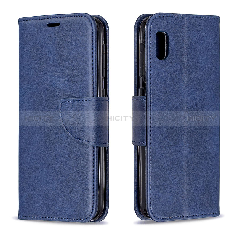 Coque Portefeuille Livre Cuir Etui Clapet B04F pour Samsung Galaxy A10e Bleu Plus